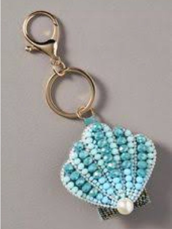 Anthropologie Accessories - Anthropologie beaded shell bag charm